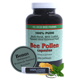 Capsules de pollen d'abeille Worldwide Nutrition en bouteille