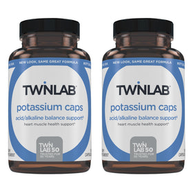 Capsules de Potassium Twinlab vue de face, emballage de 180 capsules