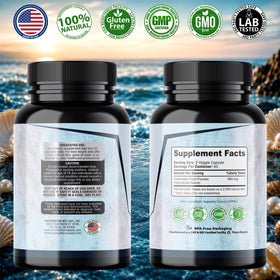 Capsules de Poudre de Perle 120 Veggie - vue de côté montrant les capsules