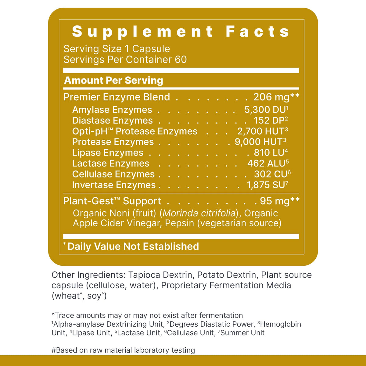 Capsules de Premier Research Labs Enzymes Actives sur une table