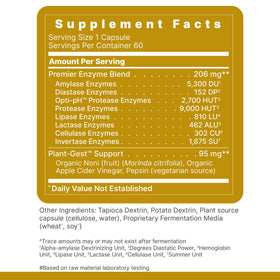 Capsules de Premier Research Labs Enzymes Actives sur une table