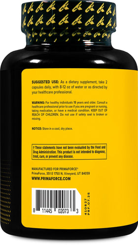 Capsules de Primaforce Yohimbine HCl sur fond blanc