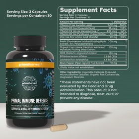 Capsules de Primal Harvest avec ingrédients naturels