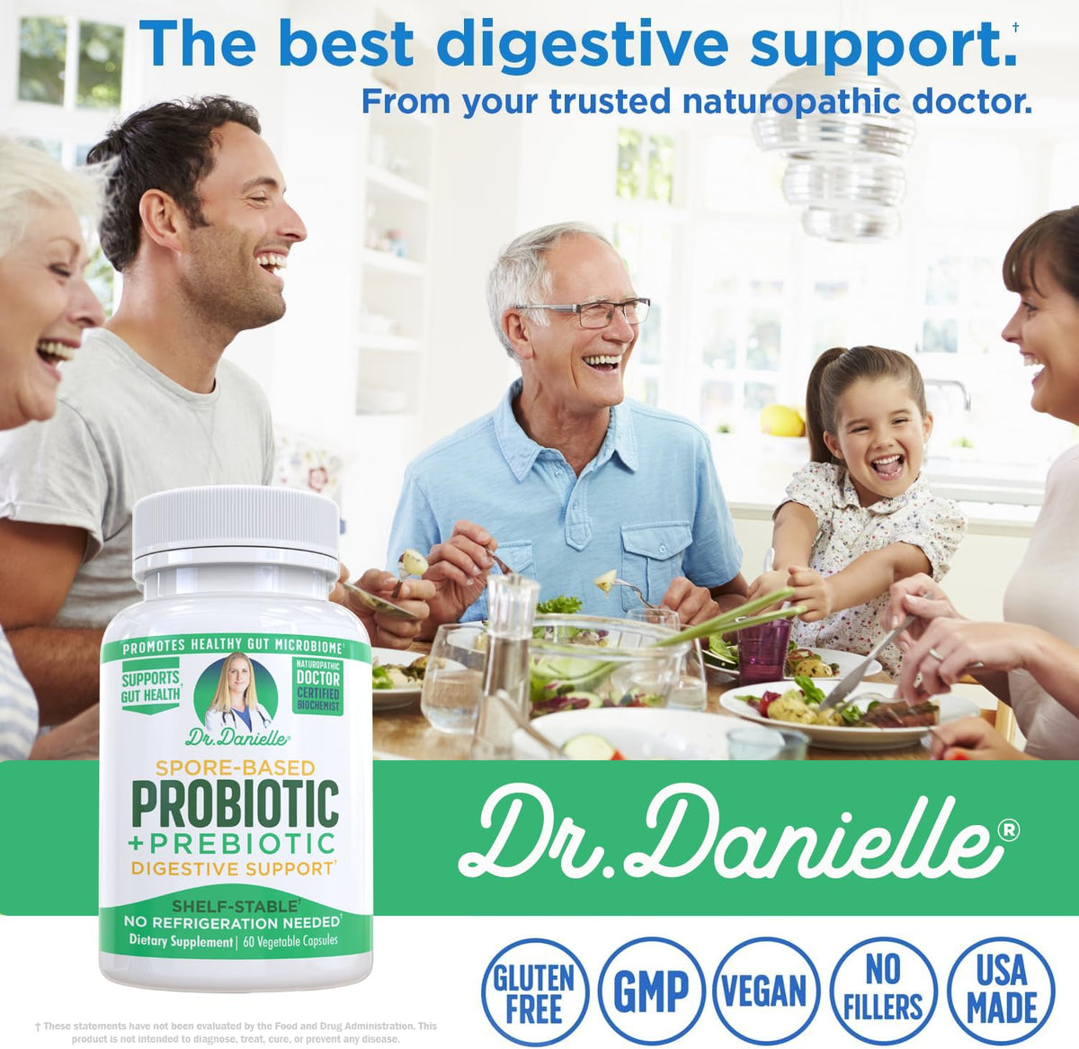 Capsules de probiotique Doctor Danielle sur fond blanc