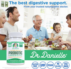 Capsules de probiotique Doctor Danielle sur fond blanc
