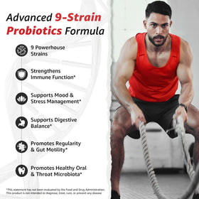 Capsules de probiotiques 10X Health, vue de près
