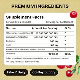 Capsules de probiotiques Akkermansia Muciniphila sur une table