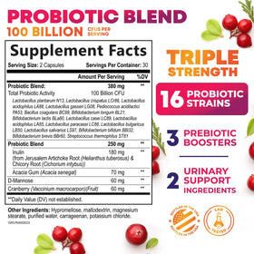 Capsules de Probiotiques Femmes Nature's Nutrition sur fond blanc