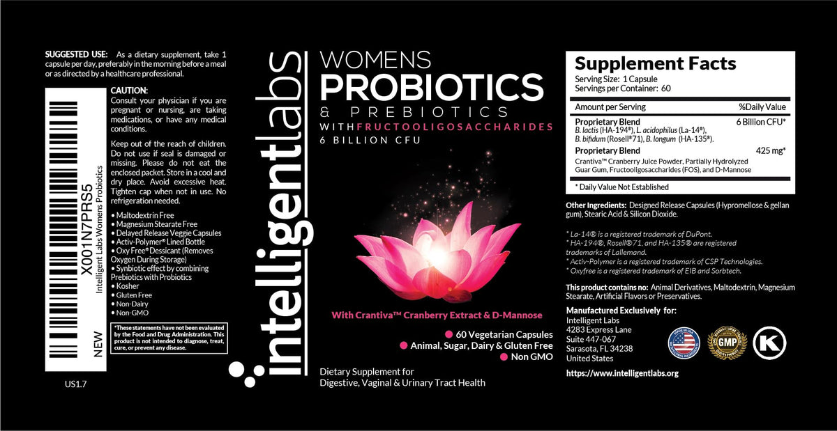 Capsules de probiotiques Intelligent Labs sur une table