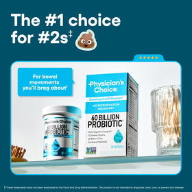Capsules de probiotiques Physician's CHOICE sur fond blanc