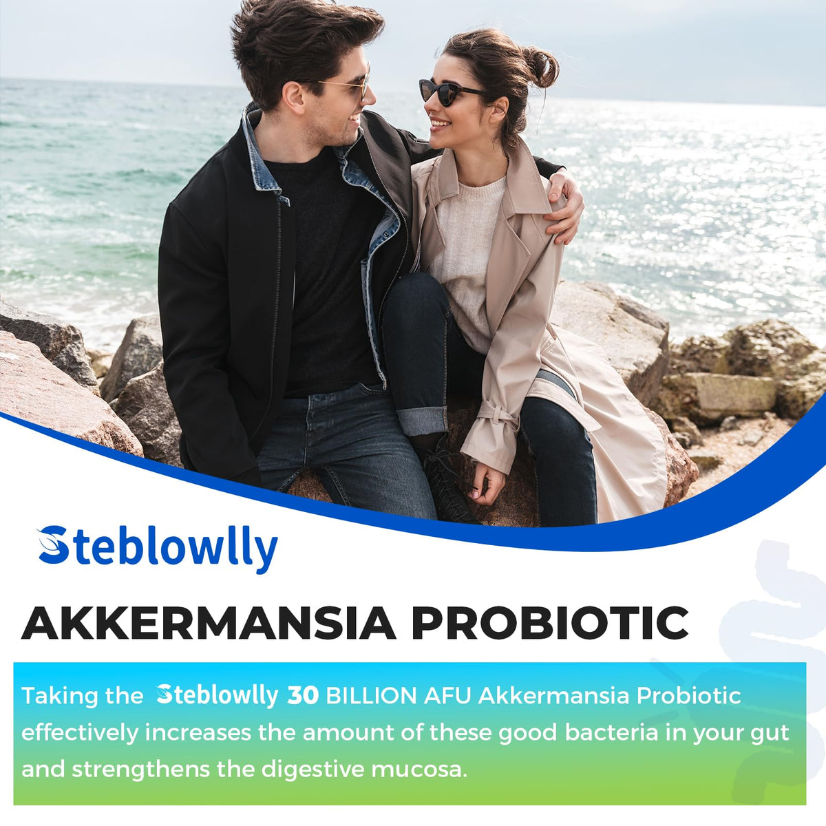 Capsules de probiotiques Steblowlly sur une table