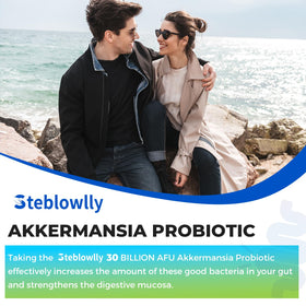 Capsules de probiotiques Steblowlly sur une table