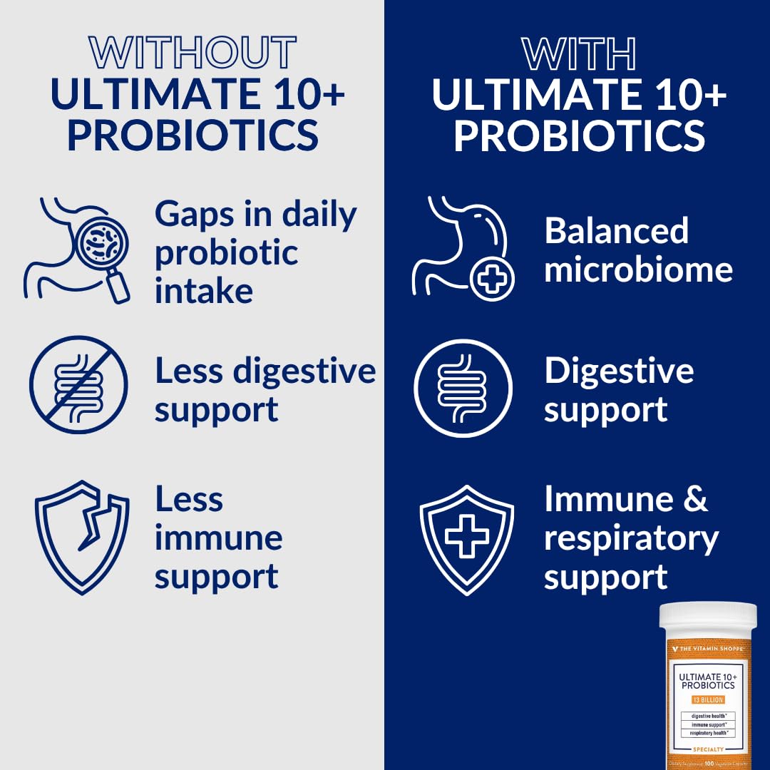 Capsules de probiotiques The Vitamin Shoppe dans un environnement de cuisine