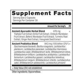 Capsules de Probiotiques Ultime Ancient Nutrition en gros plan