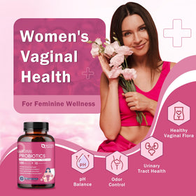 Capsules de probiotiques vaginales NATURE TARGET en gros plan