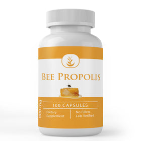 Capsules de propolis d'abeille PURE ORIGINAL INGREDIENTS, vue de face