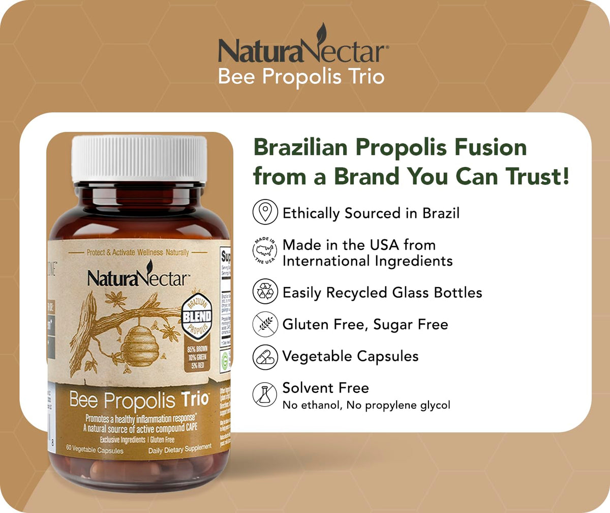 Capsules de Propolis NaturaNectar avec un environnement naturel