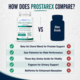 Capsules de Prostarex dans un verre