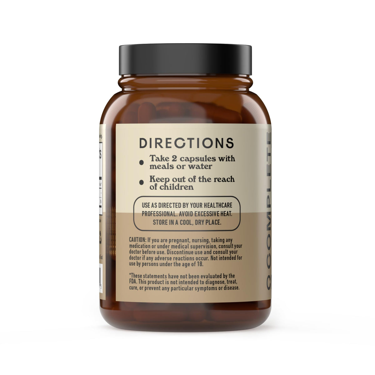 Capsules de psyllium biologique sur une surface en bois