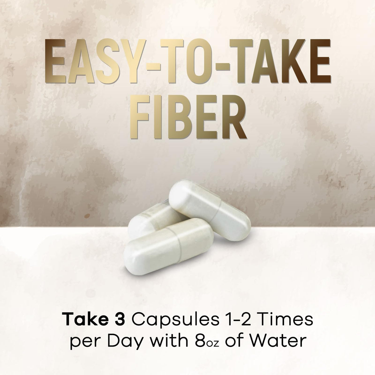 Capsules de psyllium Health Nutrition Naturals, avec un verre d'eau
