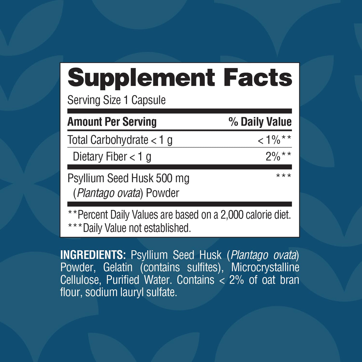 Capsules de psyllium Nature's Wonder avec des ingrédients naturels