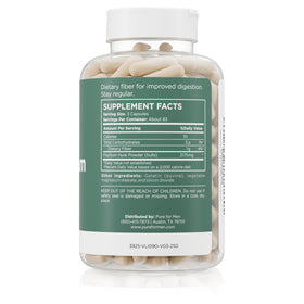 Capsules de Psyllium Pure for Men sur une surface blanche