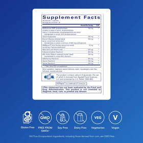 Capsules de Pure Encapsulations DIM sur une surface blanche