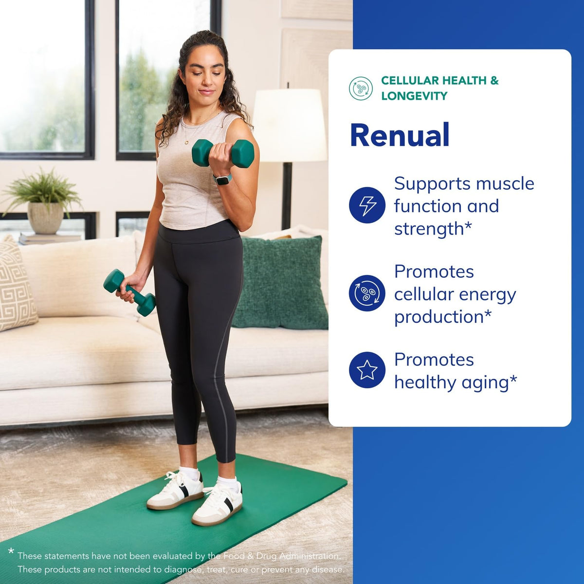 Capsules de Pure Encapsulations Renual montrant la taille