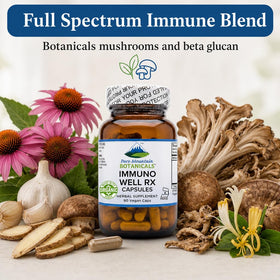 Capsules de Pure Mountain Botanicals avec étiquette visible