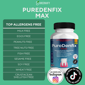 Capsules de PureDenfix Max sur une surface blanche