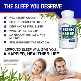 Capsules de PureLife Eden Daily Sleep dans une main
