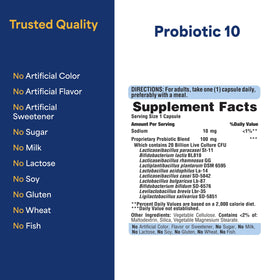 Capsules de Puritan's Pride Probiotique 10 dans une cuillère