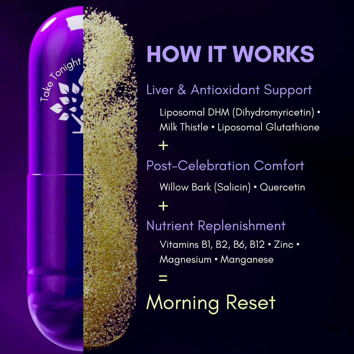 Capsules de purple tree sur une surface blanche