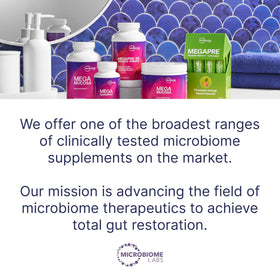 Capsules de PyloGuard de Microbiome Labs sur une table