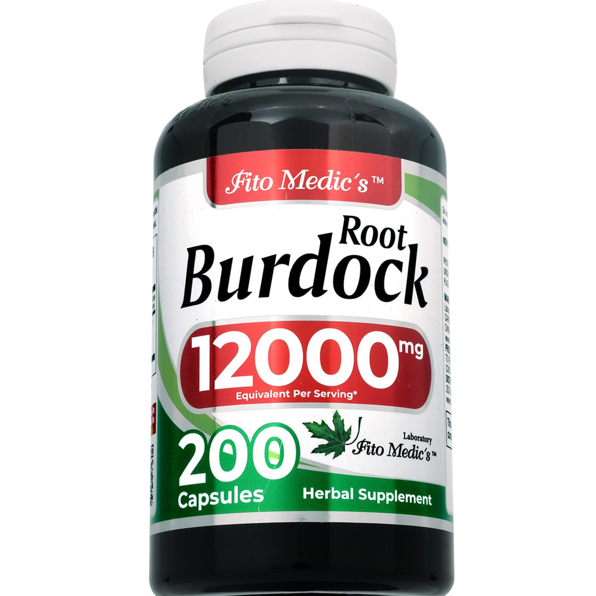Capsules de racine de bardane bio FITO MEDIC'S sur une table