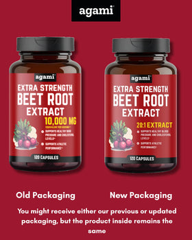 Capsules de racine de betterave Agami sur une table en bois