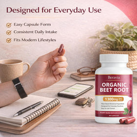 Capsules de racine de betterave Beravia, format facile à avaler