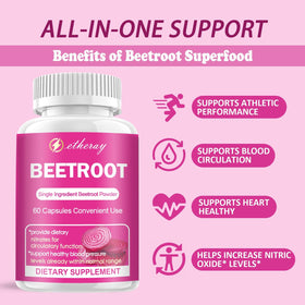 Capsules de racine de betterave etheray à côté d'une betterave rouge
