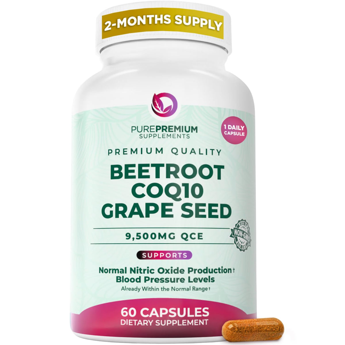 Capsules de racine de betterave PurePremium 59g vue de face