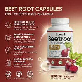 Capsules de racine de betterave WHDEOW sur une table