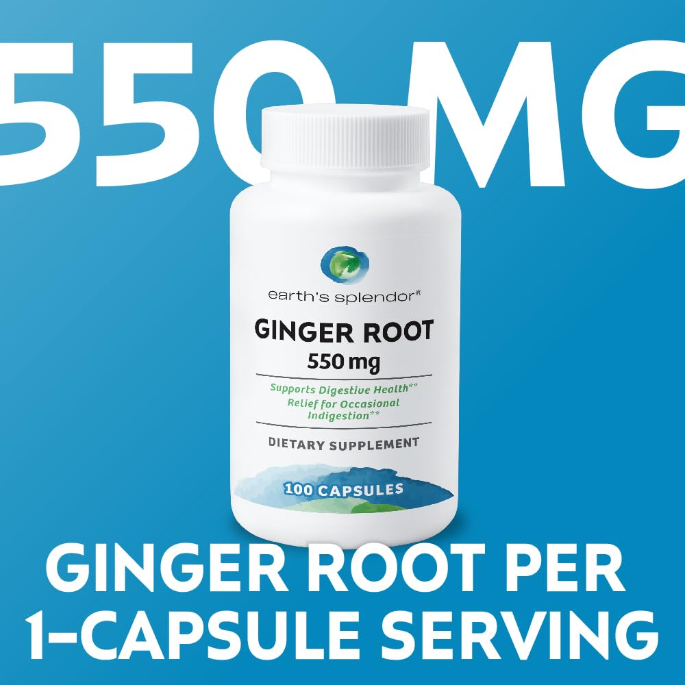 Capsules de racine de gingembre Earth's Splendor sur une table