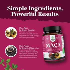 Capsules de racine de maca Natures Craft dans une cuillère