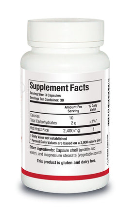 Capsules de Red Yeast Rice de BIOTICS RESEARCH sur fond blanc