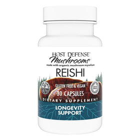 Capsules de Reishi Host Defense 30 unités vue de face