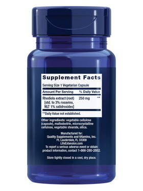Capsules de Rhodiola Extract de Life Extension, format 250 mg