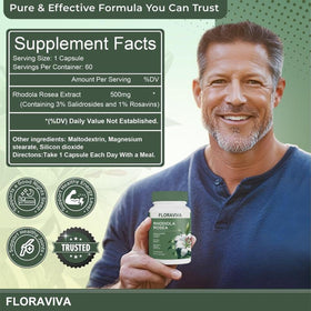 Capsules de Rhodiola Rosea dans le flacon NO BALD