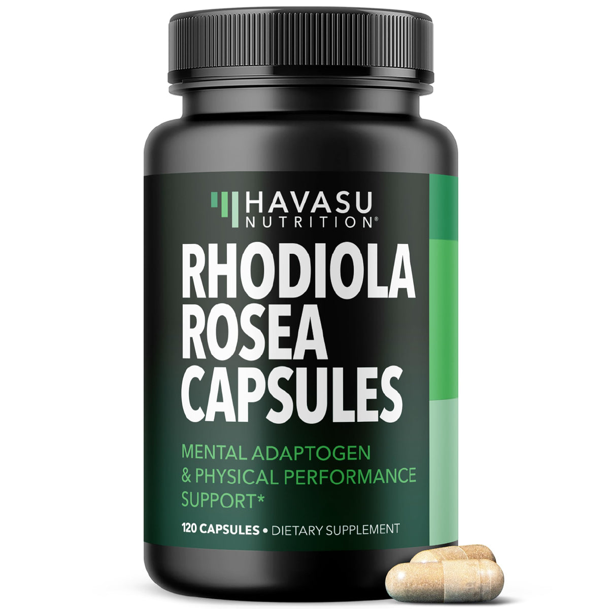 Capsules de Rhodiola Rosea HAVASU NUTRITION, 120 unités, vue de face