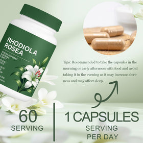 Capsules de Rhodiola Rosea Raipult dans une main