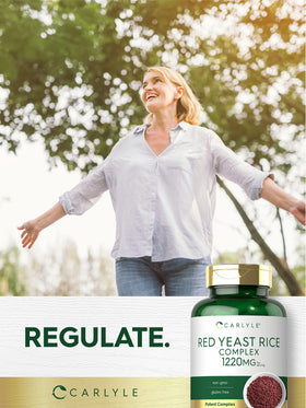 Capsules de Riz Rouge Carlyle sur un fond blanc