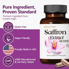 Capsules de safran HyberVive sur un fond neutre